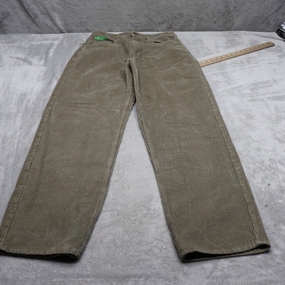 Empyre Pants Women 8 Beige Corduroy Casual Loose Fit Skate Streetwear 28x32